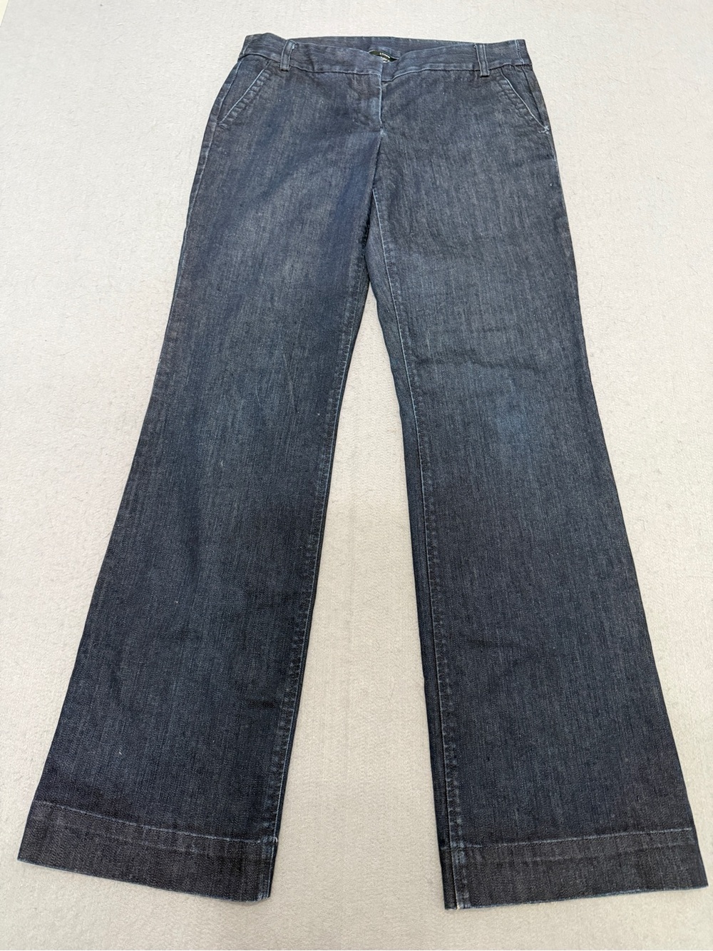 Women’s J Crew City Fit Dark Blue Wide Leg Jeans Size 10T